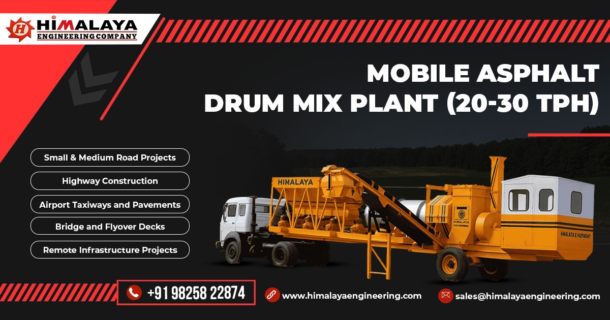 Mobile Asphalt Drum Mix Plant in Maharashtra