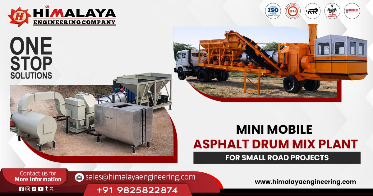 Mini Mobile Asphalt Drum Mix Plant for Small Road Projects in Himachal Pradesh