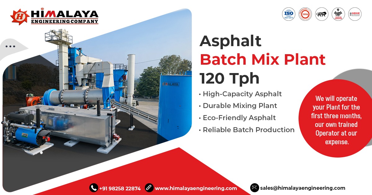 120 Tph Asphalt Batch Mix Plant Manufacturer
