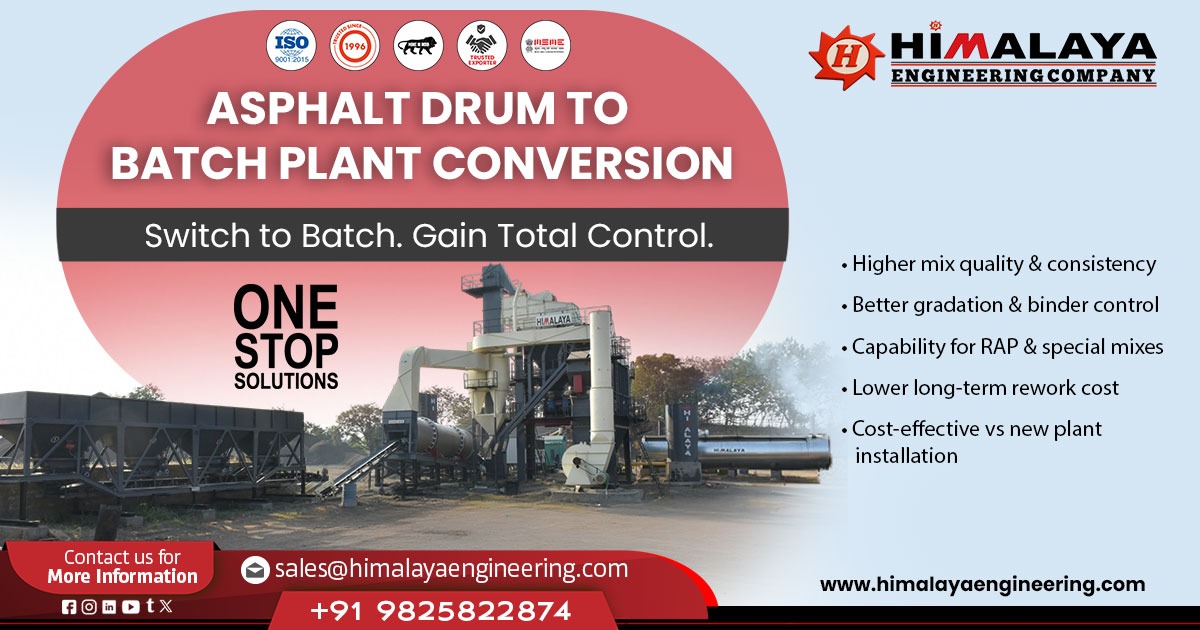 Asphalt Drum to Batch Plant Conversion in Andhra Pradesh