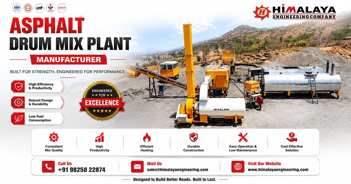 Asphalt Drum Mix Plant Manufacturer