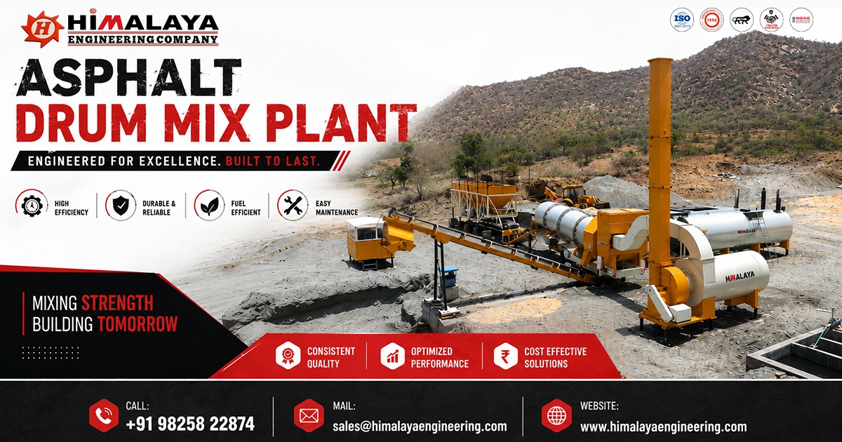 Top Asphalt Drum Mix Plant Supplier in Punjab
