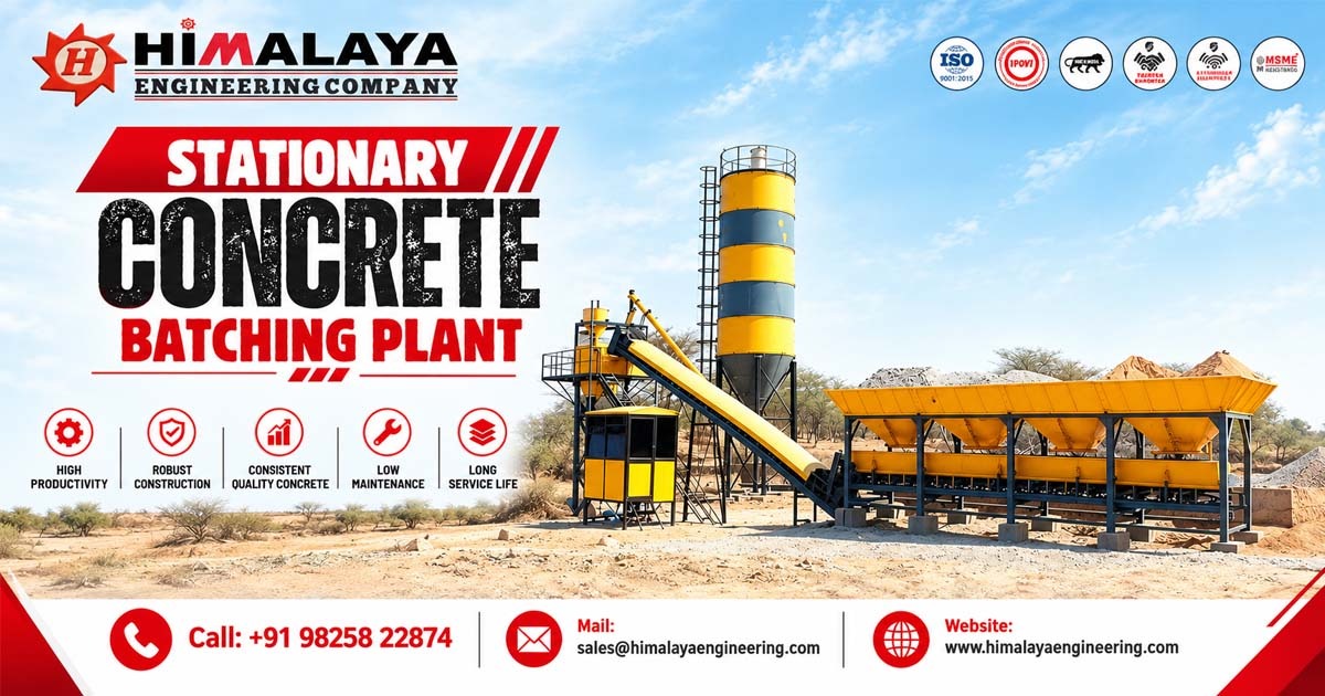 Stationary Concrete Batching Plant Manufacturer