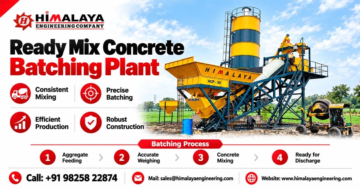 High Capacity Ready Mix Concrete Batching Plant