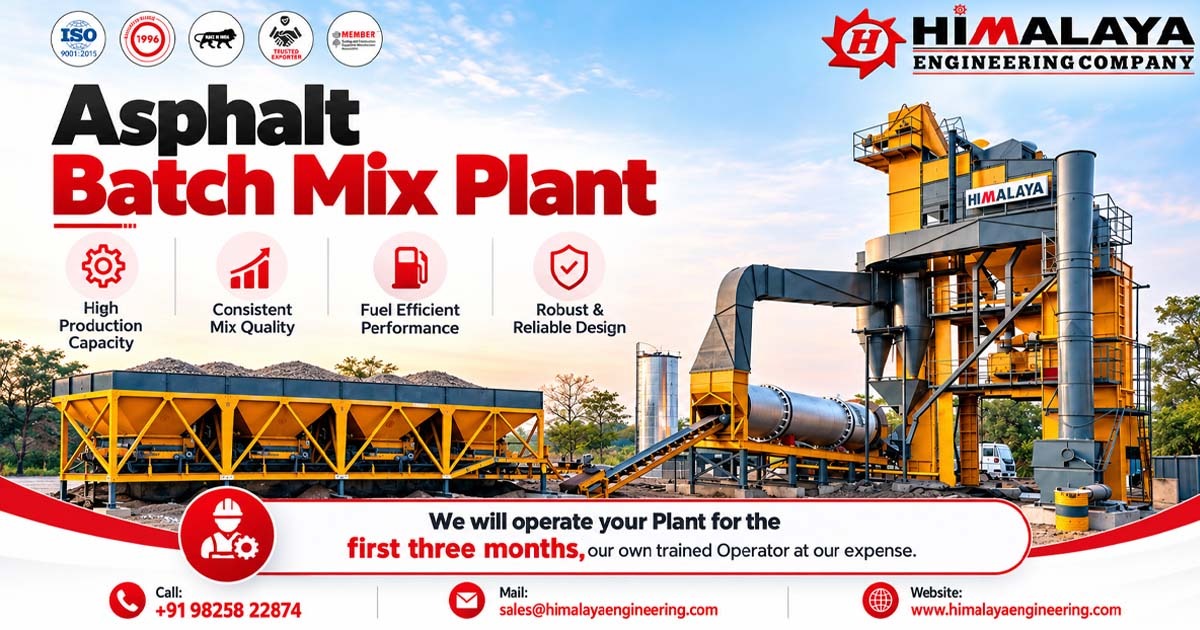 Asphalt Batch Mix Plant Manufacturer in India